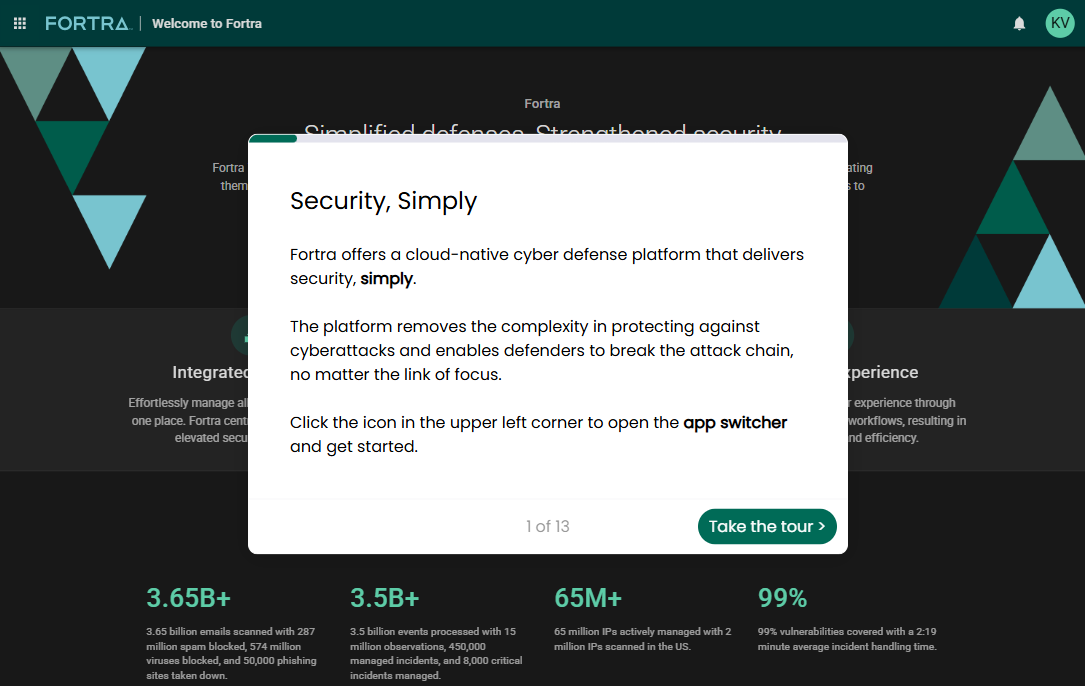 Demo de la plataforma Fortra